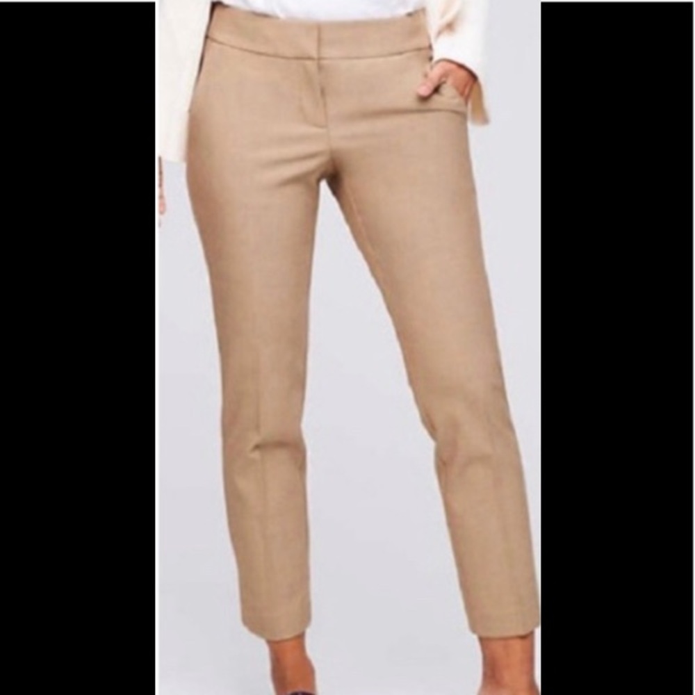 Loft Julie tan cropped pant Sz:6